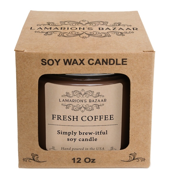 FRESH COFFEE - Freshly Brewed Coffee Scented Candle -100% soy- Made to Order - Picture 3 of 3